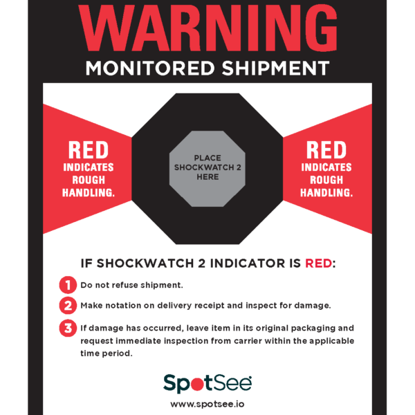 Spotsee ShockWatch 2 Companion Labels