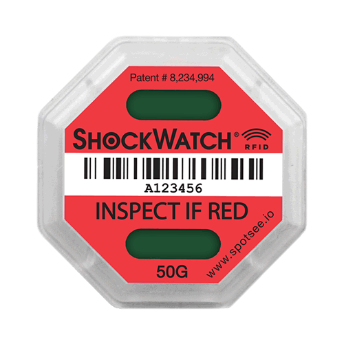 Spotsee ShockWatch RFID -  Logistics Shock Indicator