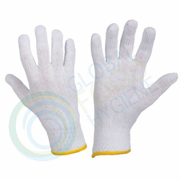 GFH Natural White Polycotton Gloves, Gauge 10 Size 9